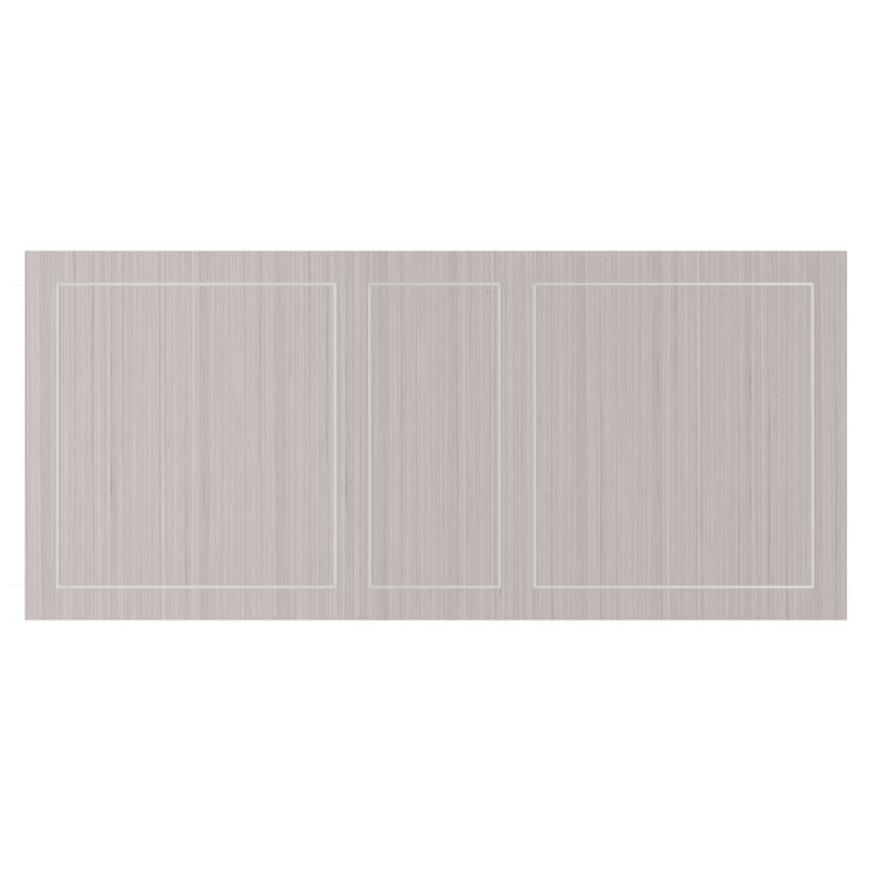 Mist White Extendable Rectangular Dining Table with Faux Stone Base
