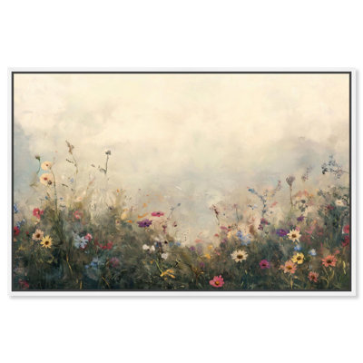 Wildflower Demure Canvas Classic Floral Art by Art Remedy