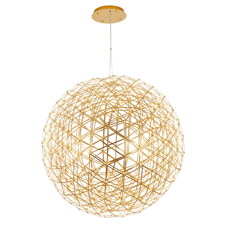 252-Light Gold Dimmable Globe LED Chandelier