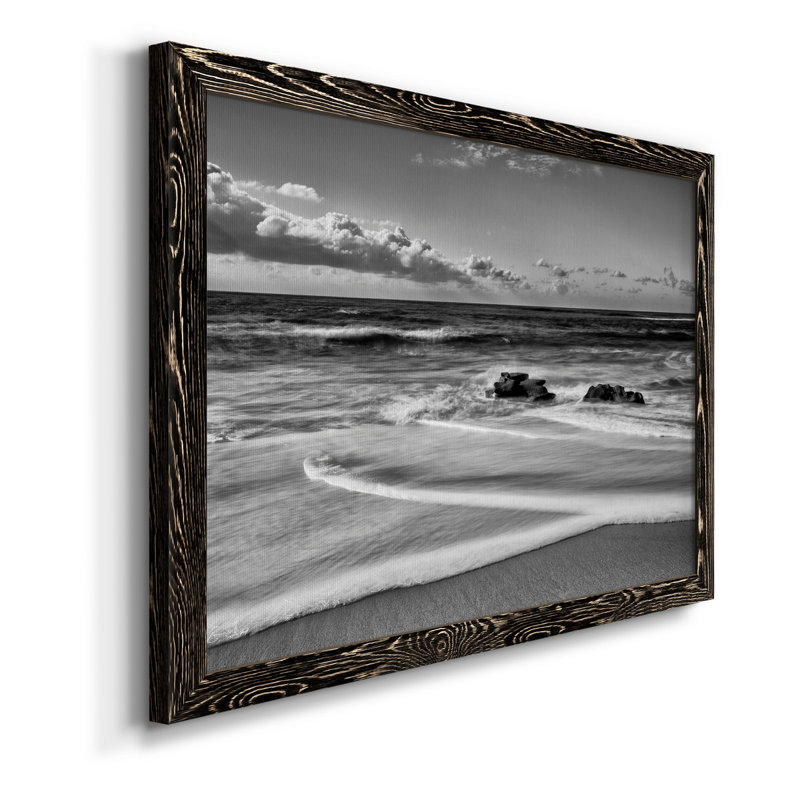 Whispering Sands Beach - Photographie de cadre photo sur toile, Noir, H 20 po x l 17 po x P 1,5 po