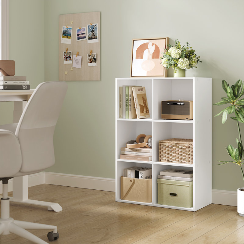 Hassi Engineered Wood Cube Bookcase, White
