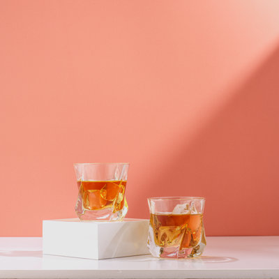 JoyJolt Aurora Whiskey Glasses, 7.4oz.