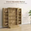 Armoire de rangement pour garde-manger de 41 po, buffet, table de buffet avec 12 tablettes de porte, portes doubles, tablettes à 5 niveaux et tablettes réglables