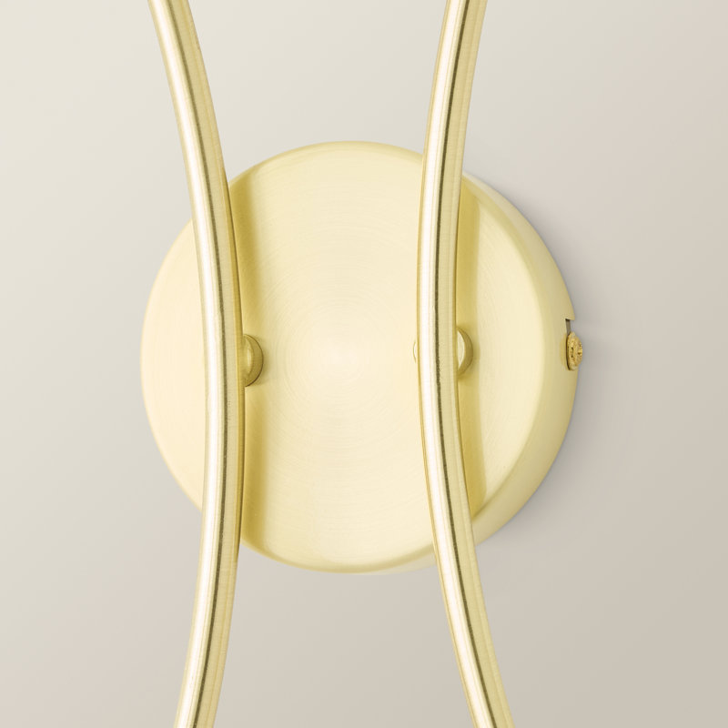 Aaniyah Armed Sconce, Brushed Gold, No