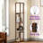 63" Column Floor Lamp With Shelves With Bulb And USB Charging Station-799519650
