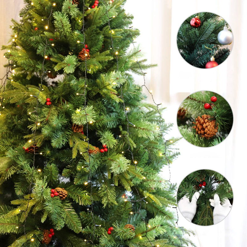 200cm H Artificial Fir Christmas Tree, 7.2ft