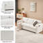Blanc 77 po 3, avec revêtement et cadre en chenille pour un canapé moderne et élégant, en blanc, rembourrage doux en tissu-121361781-121361778