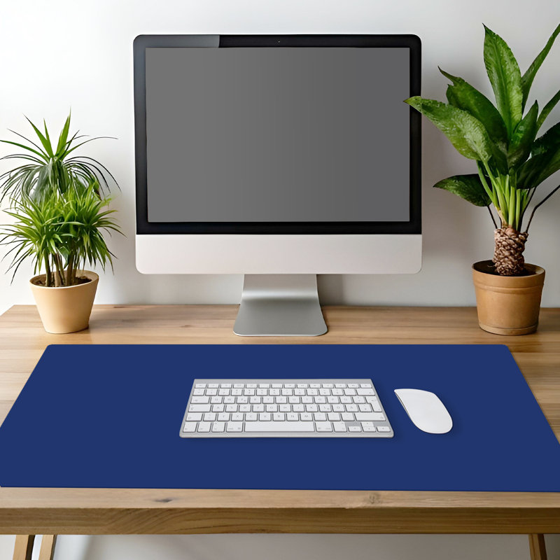 Grand tapis de bureau imperméable à l'eau CounterArt 32 po x 16 po, Bleu