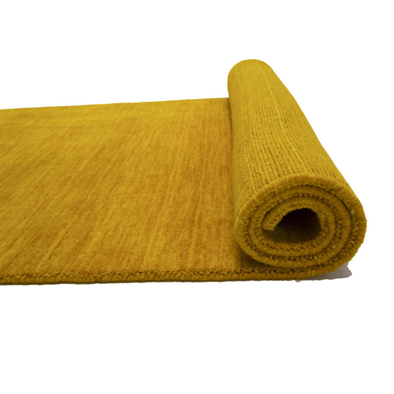 No-Shedding Hand Loomed Gabbeh Rug, 100% Wool, Solid Color, Fade & Stain Resistant, Durable