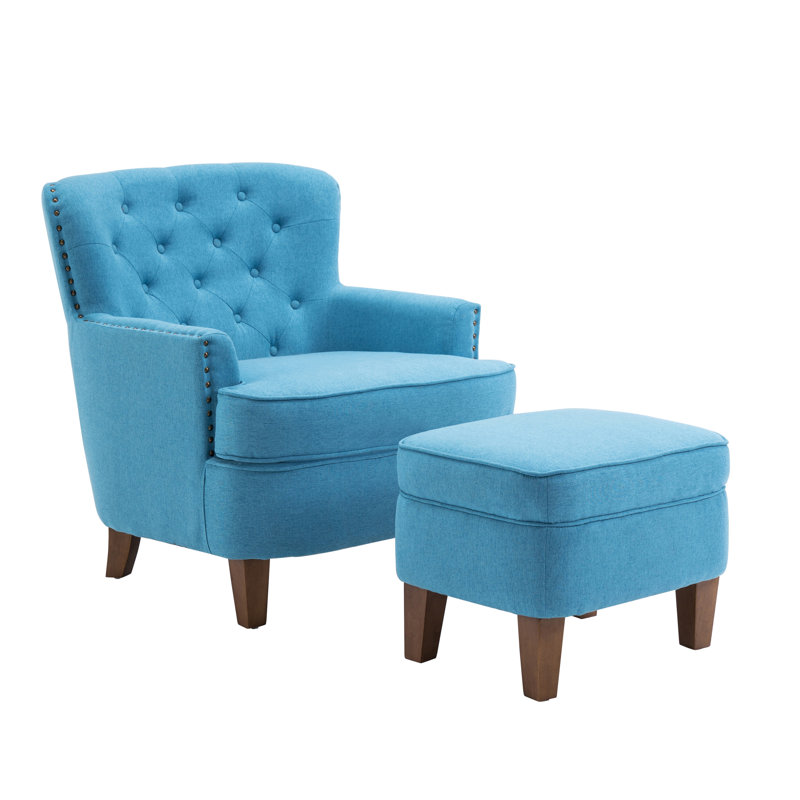 Fauteuil Arrison, Mélange de polyester turquoise