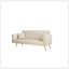 Canapé convertible de 71 pouces en velours beige rétro américain, convenant à un petit salon, une chambre à coucher ou un bureau-1765616746-1807402135