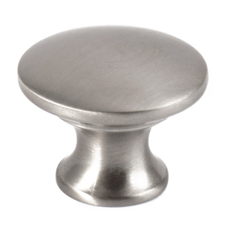 Poignée ronde 1 1/4" de diamètre, Nickel brossé
