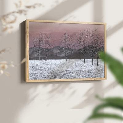 Sunset Snowfall II -Framed Print - Restickable
