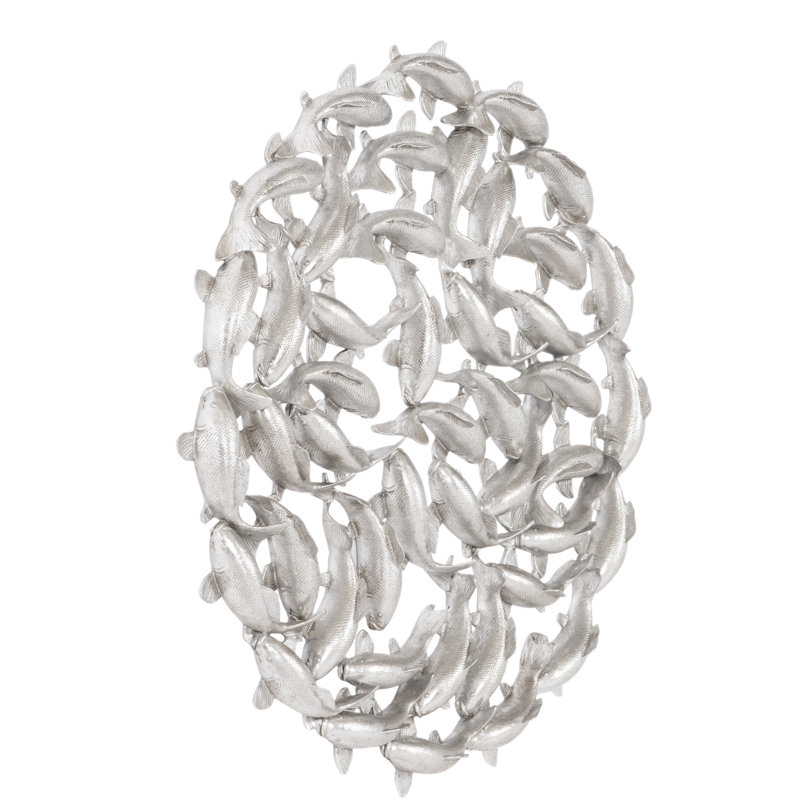 Koi Wall Art Silver Leaf