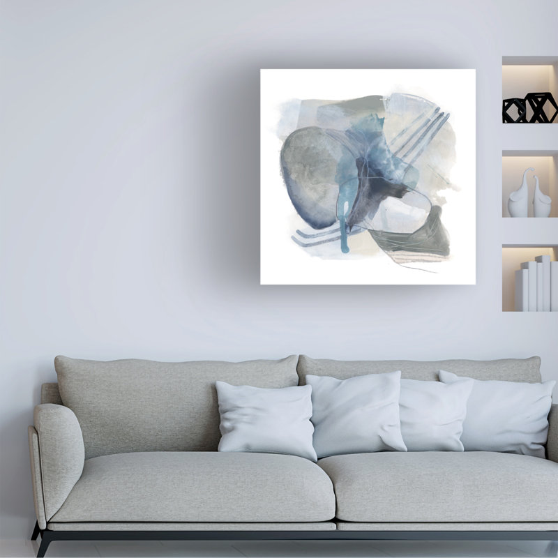 «Stone Elilpses II» par June Erica Vess - peinture sur toile tendue, H 35 po x l 35 po x P 2 po