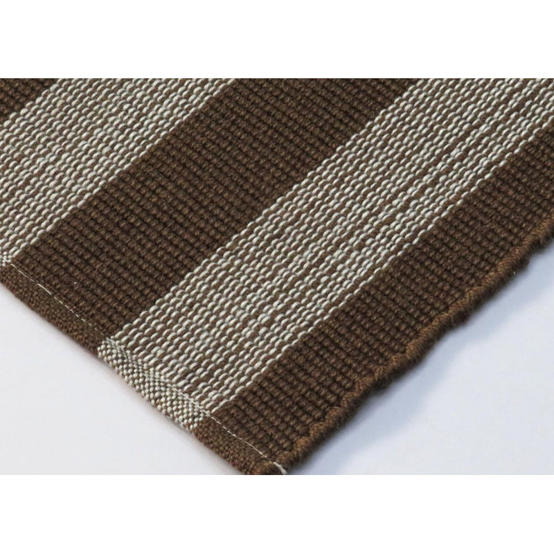 Jeanette Bram Handmade Indoor / Outdoor Performance Rug, Rectangle 8' x 10', Brown