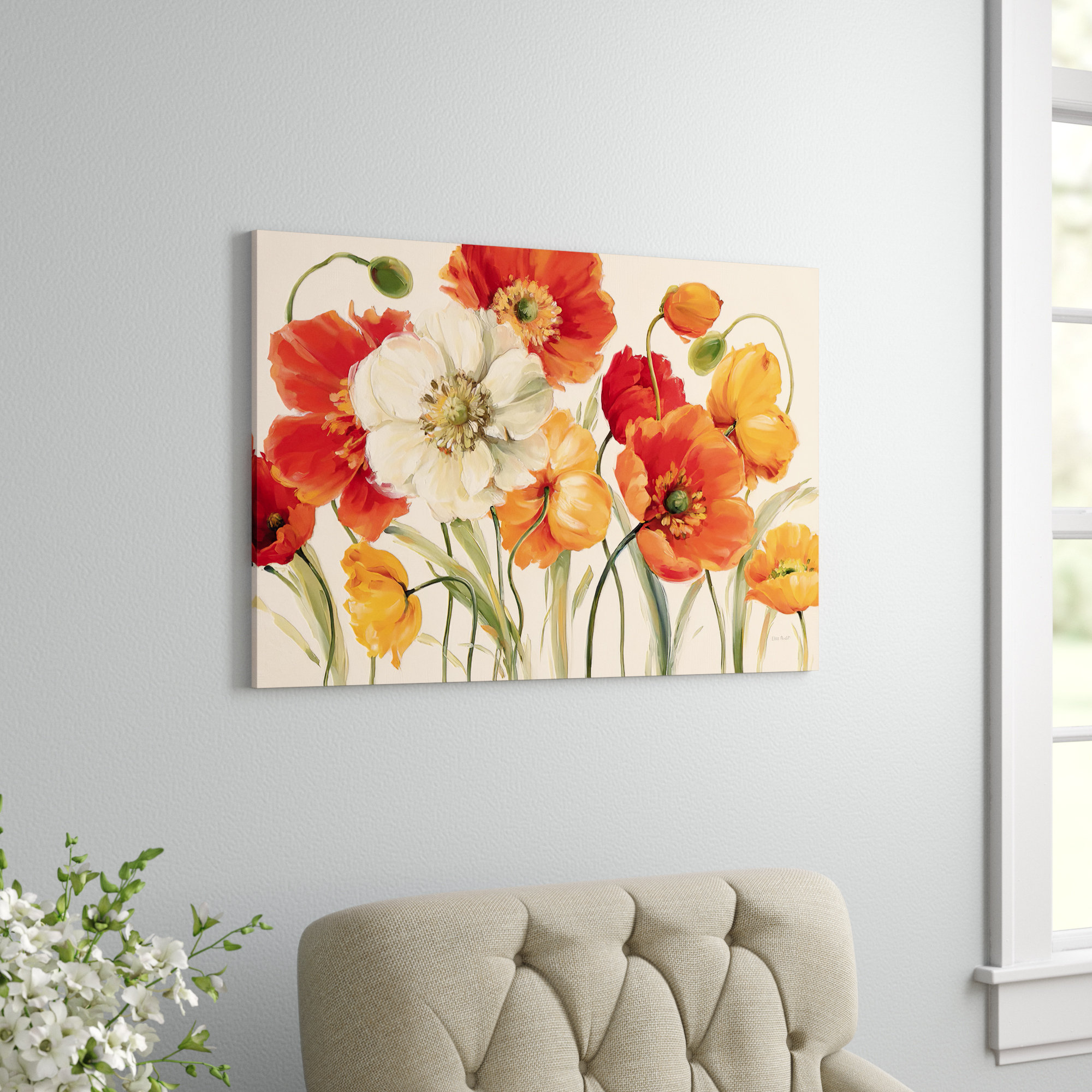 Lark Manor Poppies Melody I On Canvas by Lisa Audit Print & Reviews ...