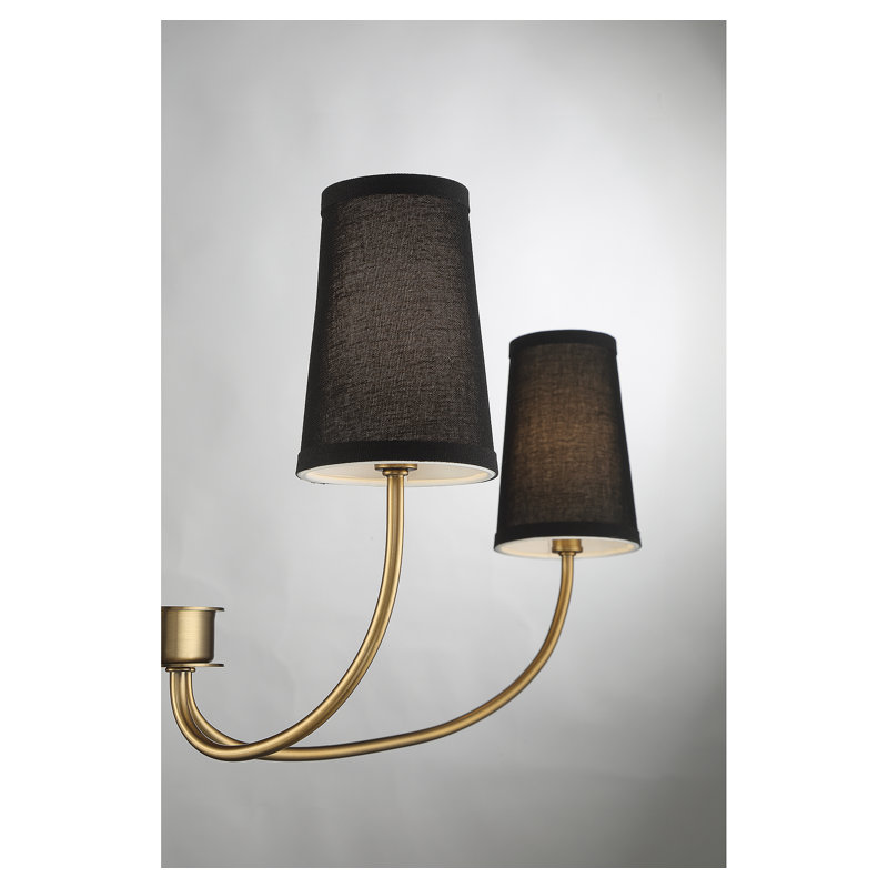 Lustre 4 lumières Meridian en laiton naturel