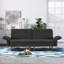 Canapé-lit futon convertible 67 po avec lignes latérales et accoudoirs réglables 67 po-2062765212