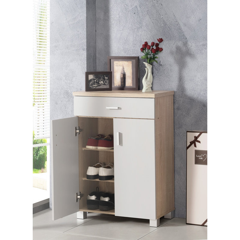 16 Pair Shoe Storage Cabinet, Grey