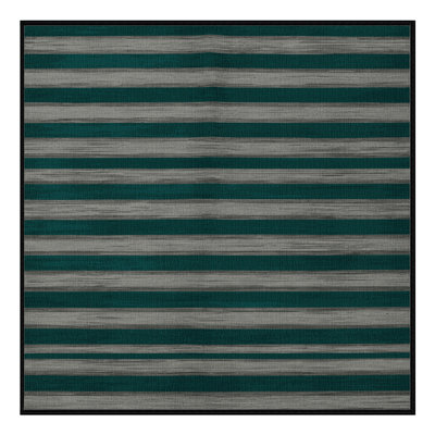 Tapis vert à rayures horizontales lavable à la machine