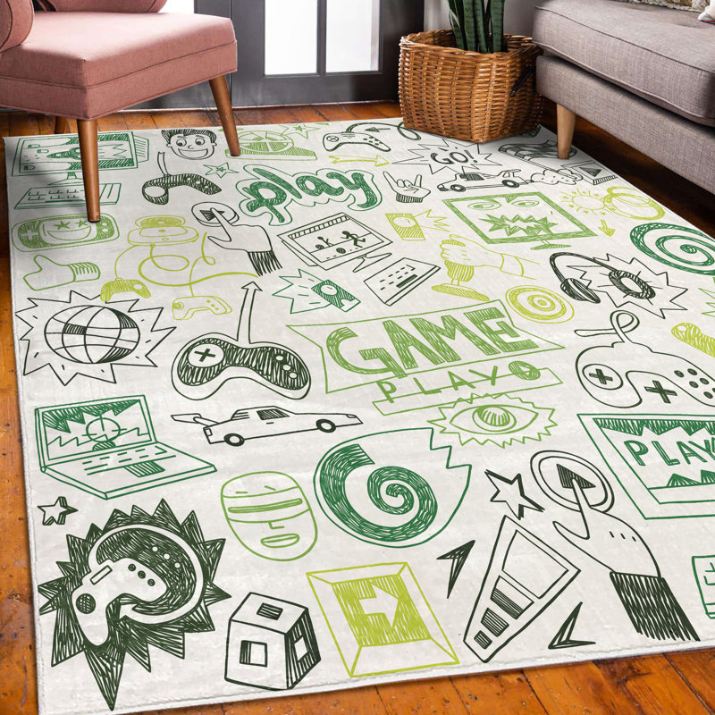 Tapis décoratif Zlatkus, Rectangle 4 pi x 5 pi 5 po