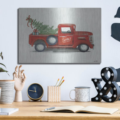 Luxe Metal Art 'Santa's Tree Farm' by House Fenway, Metal Wall Art