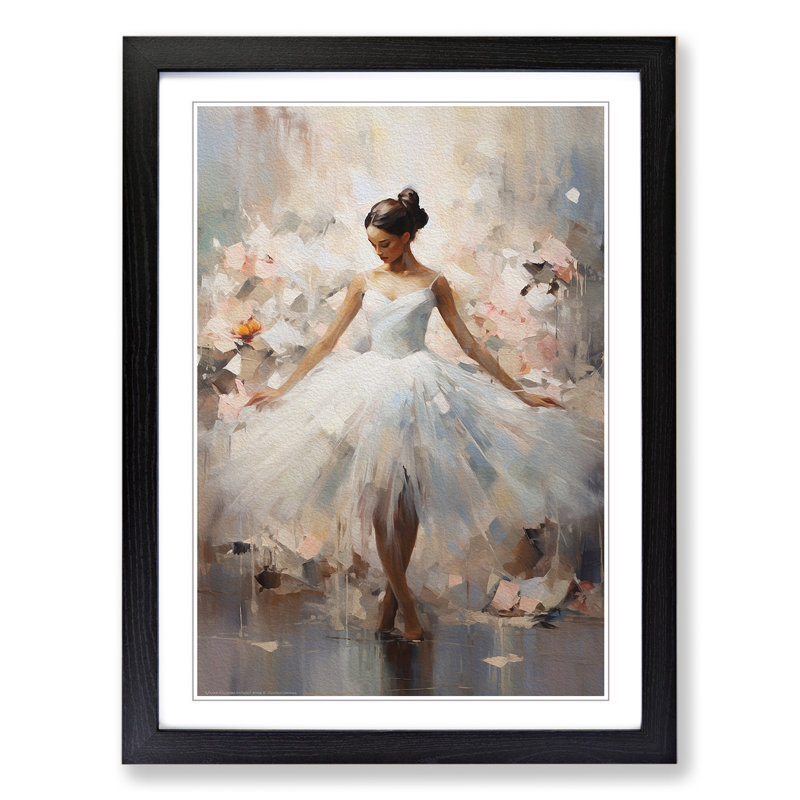Single Picture Frame Print on Wood, 46cm H x 34cm W, Black Framed