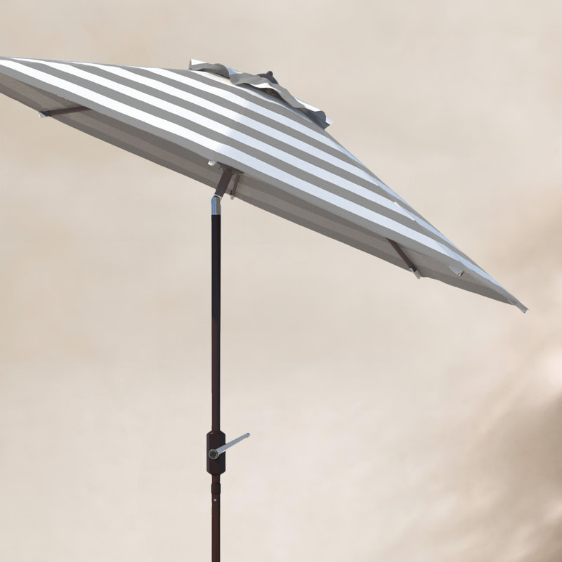Parasol de marché, Gris / blanc, Brun