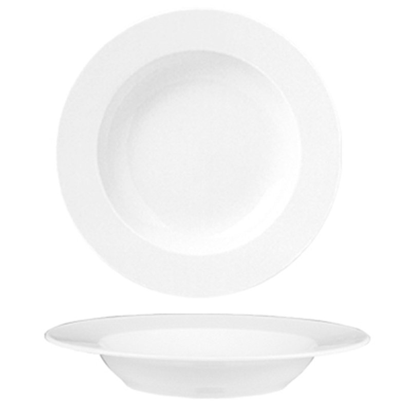 Bol de service européen, H 2 po x l 11,75 po x P 11,75 po, Blanc