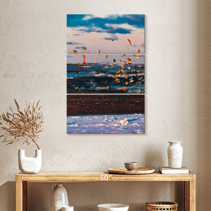 Gillard Seagulls In Riga Gillard, 38" H x 24" W