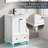 Ameetha 24" Single Bathroom Vanity with Sink Top, Solid Wood Bun Feet-385599421