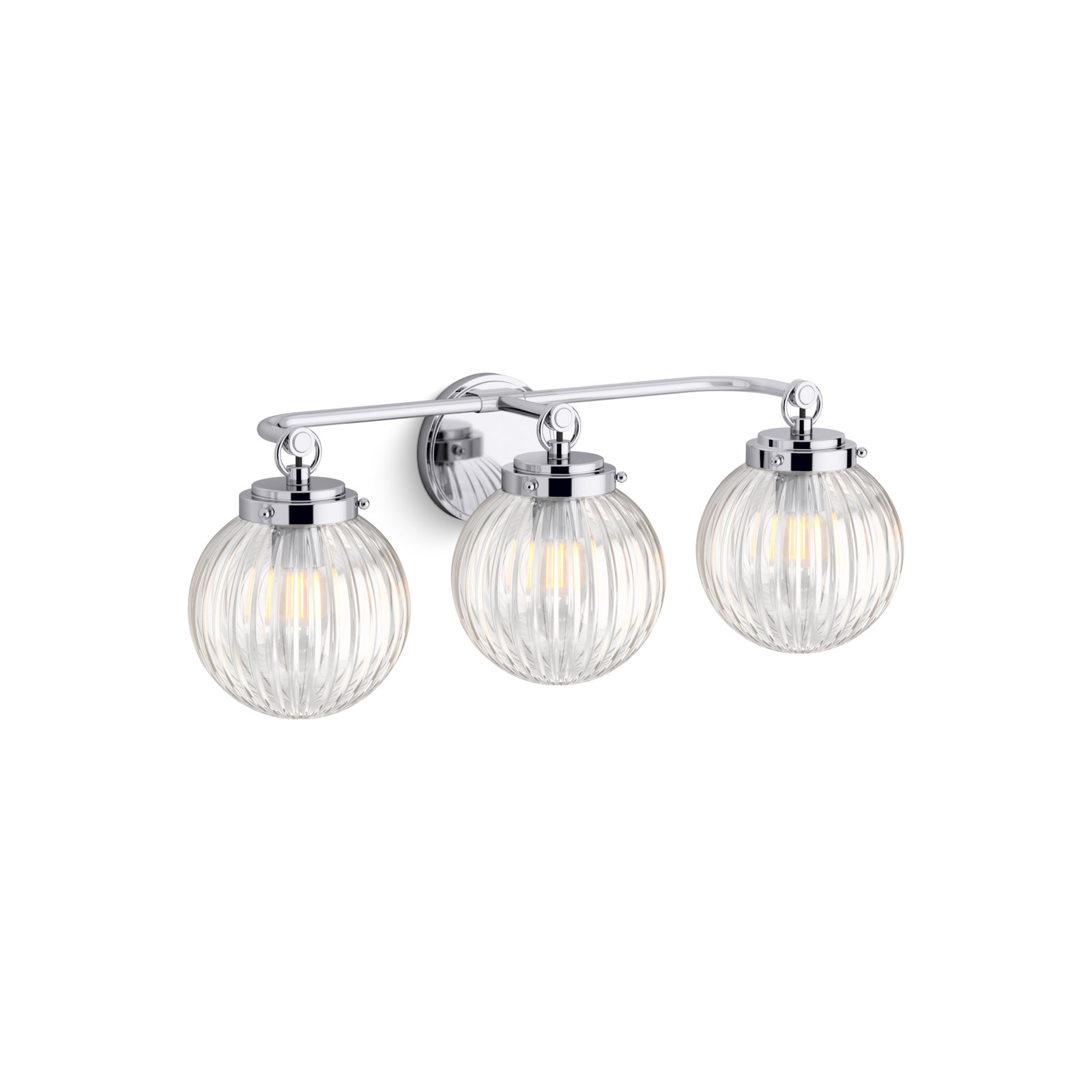 Kohler Embra 3-Light Armed Sconce, Polished Chrome