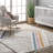 Parrino Geometric Rainbow Shag Ivory Area Rug-973686634