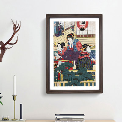 Three Women Resting by Utagawa Kunisada - Picture Frame Painting Print
