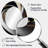 Gold Black And White Stained Glass III - Abstract Oval Decorative Mirror On Metal-1555330581