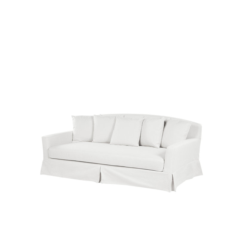 Abdulbaki Box Cushion Sofa Slipcover, White