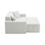Canapé modulaire rembourré en flanelle de fourrure de lapin 4 pièces 4 pièces sans assemblage requis-131645444