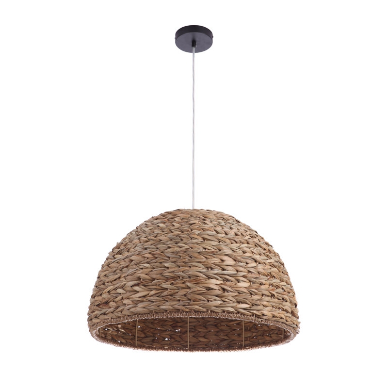 1 - Light Natural/Black Dome Pendant