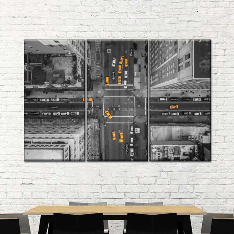 Ensemble 3 pièces NYC Avenue Pop sur toile, H 28 po x l 45 po x P 1,25 po