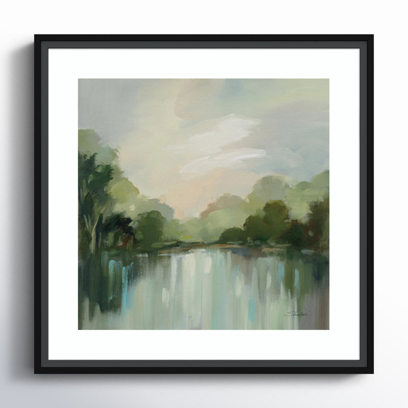 " Cool Spring Day " by Silvia Vassileva, 21" H x 21" W, Black
