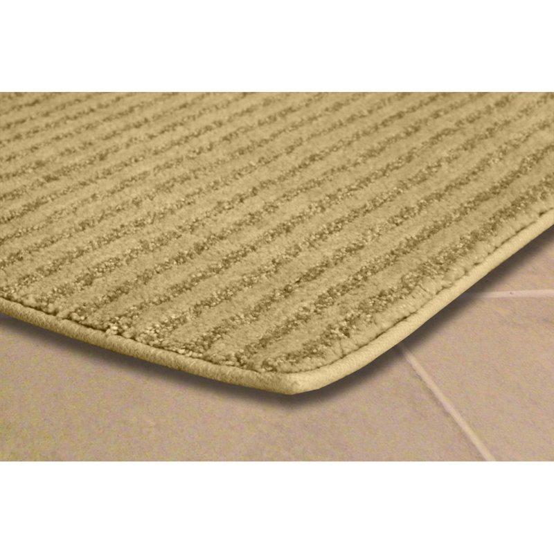 Tapis pour salle de bain en nylon avec envers antidérapant Viridian, Tapis de couloir 22 po x 60 po, Lin