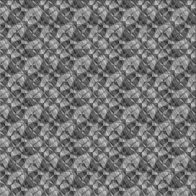 Tapis abstrait gris, Carré 6 pi