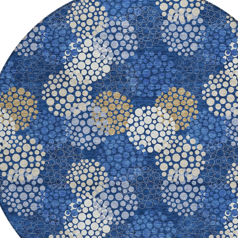 Tapis intérieur lavable à pois 8 po
