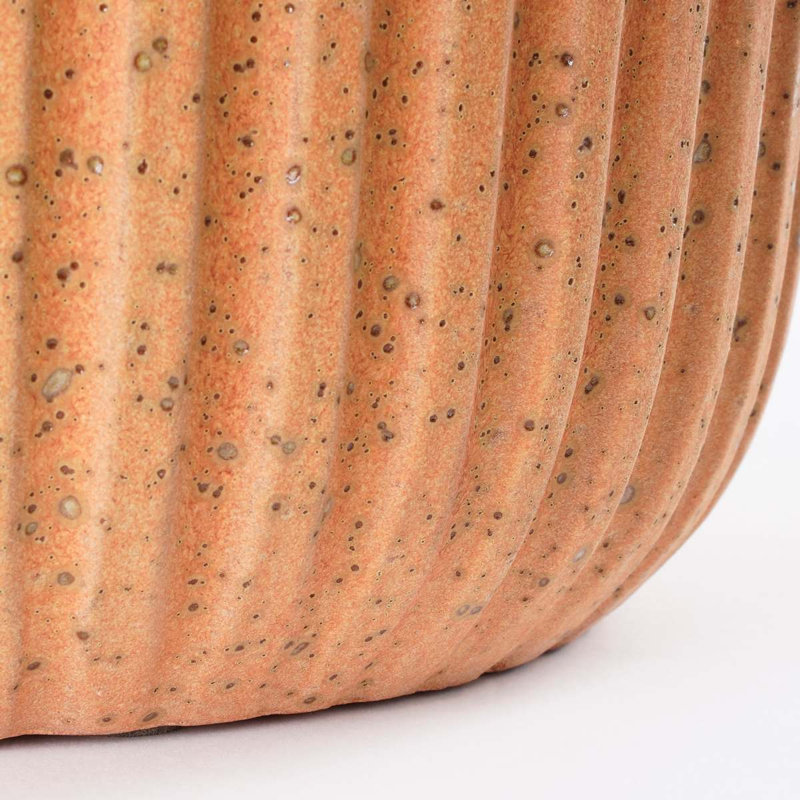 Dante Ceramic Pot Planter, 27cm H x 30cm W x 30cm D, Brown