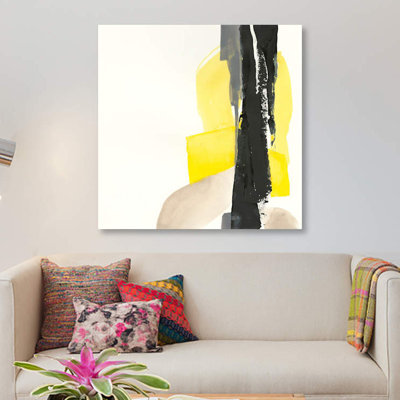 «Black and Yellow I» par Chris Paschke - reproduction d'art sur toile tendue