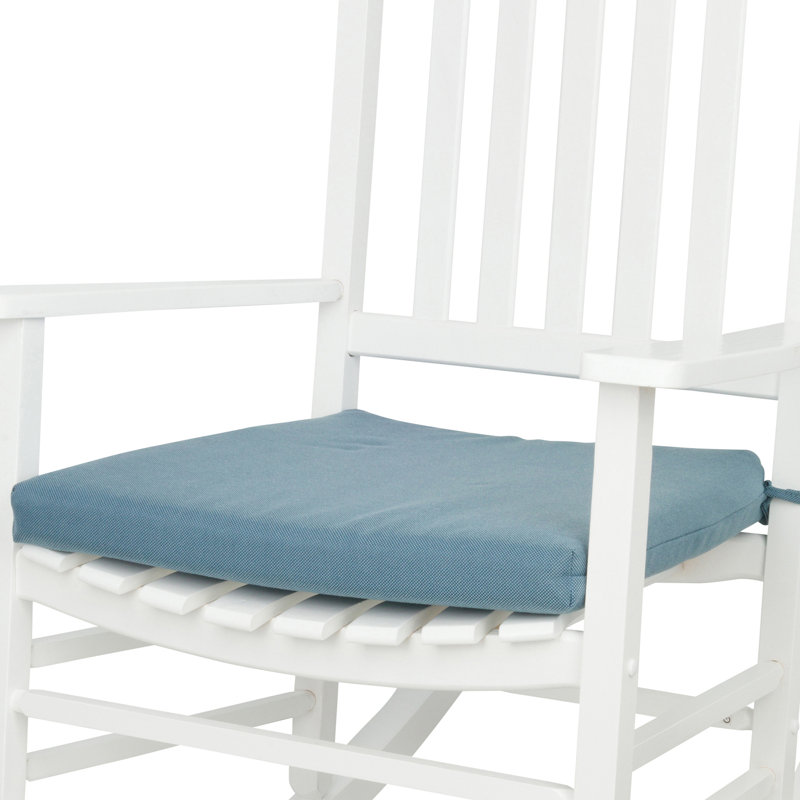 Coussin de coussin de siège intérieur / extérieur Emjay avec housse amovible et attaches, Sarcelle