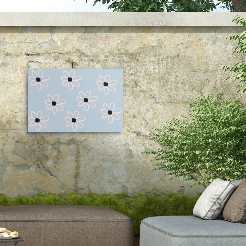 Uplusmestudio   Bold Flowers No 1 Outdoor  Canvas, H 30 po x l 47 po
