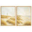 Ensemble d'art mural paysage côtier phare dune - ensemble de 2 pièces encadrées de scène de plage tranquille pour décor de salon ou de chambre à coucher bord de mer-119067133-119067131
