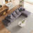 Boneless L Shaped Sectional with 6 Pillows-785336798